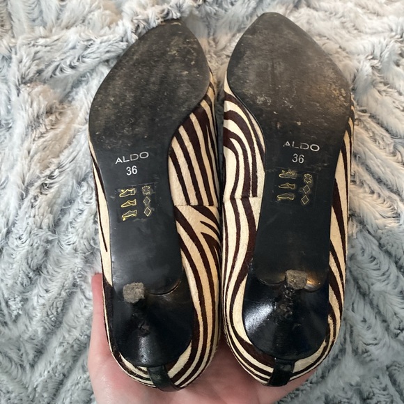 Aldo Zebra Print Kitten Heels - Picture 3 of 5